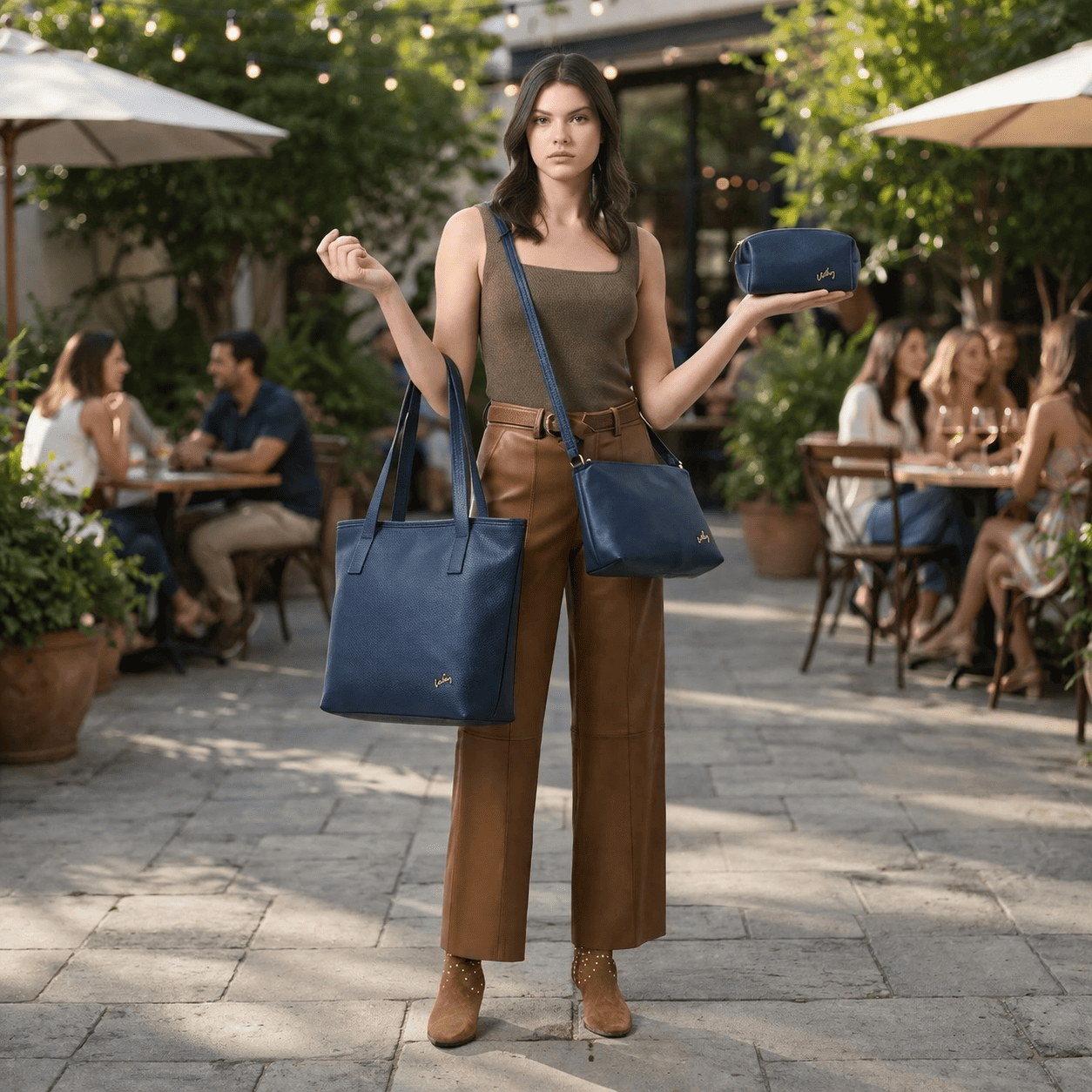 NUEVO TRIO DE BOLSOS EN CUERO